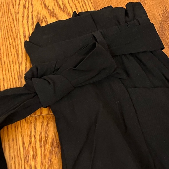 Zara Ribbon Black Cigarette Pants XS Work Dinner Office Ladies Bottoms Suit - Picture 3 of 6